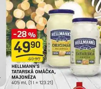 HELLMANN'S TATARSKÁ OMÁČKA, MAJONÉZA 405 ml