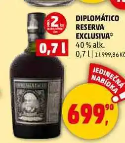 Penny Market DIPLOMÁTICO RESERVA EXCLUSIVA, 0,7 l nabídka