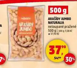 Penny Market ARAŠÍDY JUMBO NATURALIA neloupané pražené, 500 g nabídka