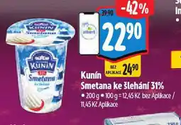 Albert Kunín smetana ke šlehání nabídka