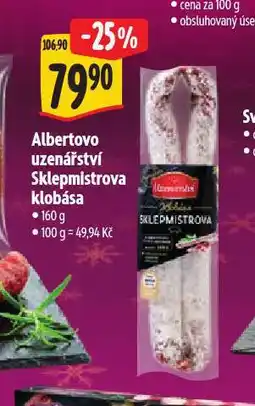 Albert Sklepmistrova klobása nabídka