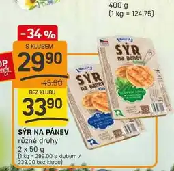 Flop SÝR NA PÁNEV různé druhy 2 x 50 g nabídka