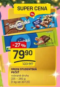 Flop ORION STUDENTSKÁ PEČEŤ vybrané druhy 225-260 g nabídka