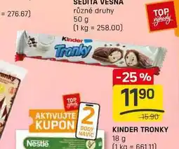 Flop KINDER TRONKY BODY NAVÍC 18 g nabídka