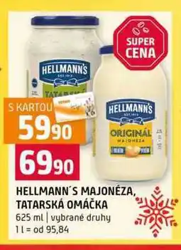 Terno HELLMANN'S MAJONÉZA, TATARSKÁ OMÁČKA 625 ml vybrané druhy nabídka