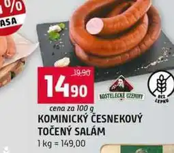 Terno KOMINICKÝ ČESNEKOVÝ TOČENÝ SALÁM 100g nabídka