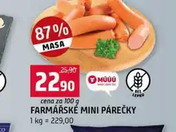 Terno FARMÁŘSKÉ MINI PÁREČKY 100g nabídka