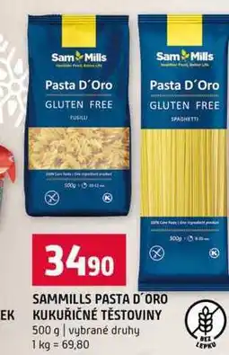 Terno SAMMILLS PASTA D'ORO KUKUŘIČNÉ TĚSTOVINY 500 g vybrané druhy nabídka