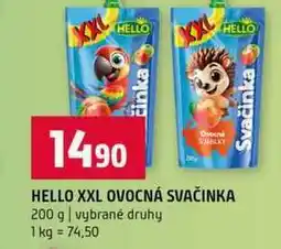 Terno HELLO XXL OVOCNÁ SVAČINKA 200 g vybrané druhy nabídka