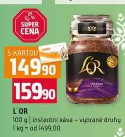 Terno L'OR 100 g instantní káva vybrané druhy nabídka