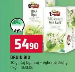 Terno DRUID BIO 30 g čaj bylinný vybrané druhy nabídka