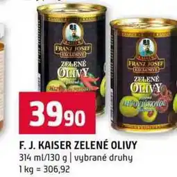 Terno F. J. KAISER ZELENÉ OLIVY 314 ml/130 g vybrané druhy nabídka