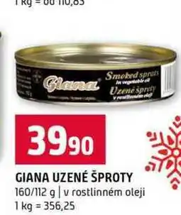 Terno GIANA UZENÉ ŠPROTY 160/112 g v rostlinném oleji nabídka