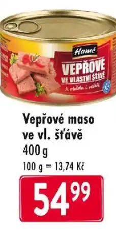 Qanto Vepřové maso ve vl. šťávě nabídka