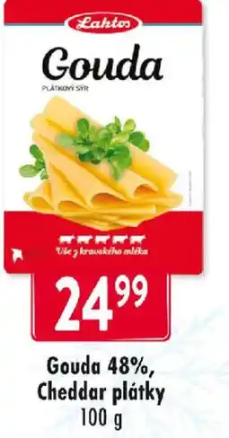 Qanto Laktos Gouda 48%, Cheddar plátky nabídka