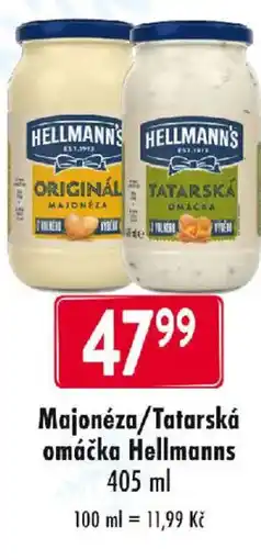 Qanto Majonéza/Tatarská omáčka Hellmanns nabídka