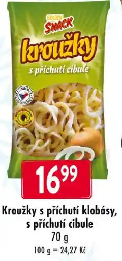 Qanto Kroužky s příchutí klobásy, s příchutí cibule nabídka