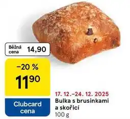 Tesco Bulka s brusinkami a skořicí, 100 g nabídka