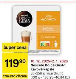 Tesco Nescafé Dolce Gusto Kávové kapsle, 88-256 g, více druhů nabídka