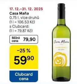 Tesco Casa Maña, 0,75 l, více druhů nabídka