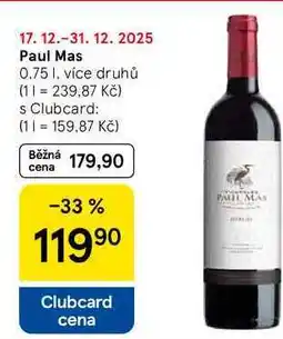 Tesco Paul Mas, 0,75 l, více druhů nabídka