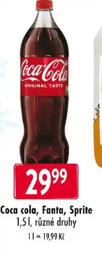 Qanto Coca cola, Fanta, Sprite nabídka
