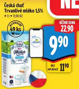 Albert Česká chuť Trvanlivé mléko 1,5% nabídka