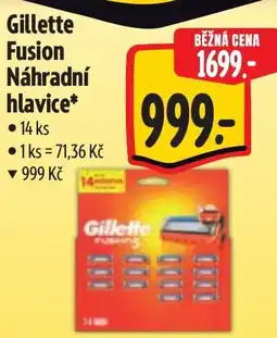 Albert Gillette Fusion Náhradní hlavice nabídka