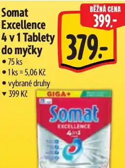 Albert Somat Excellence 4 v 1 Tablety do myčky nabídka