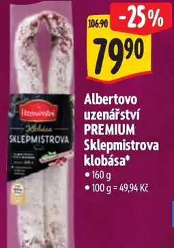 Albert Albertovo uzenářství PREMIUM Sklepmistrova klobása nabídka