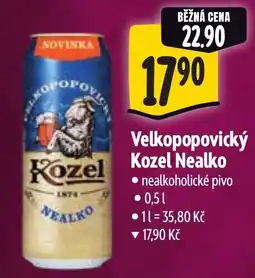 Albert Velkopopovický Kozel Nealko nabídka