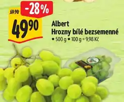 Albert Albert Hrozny bílé bezsemenné nabídka