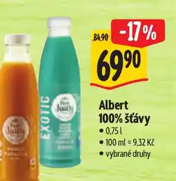 Albert Albert 100% šťávy nabídka