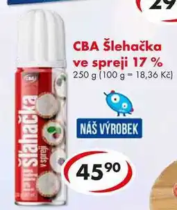 CBA CBA Šlehačka ve spreji 17%, 250 g nabídka