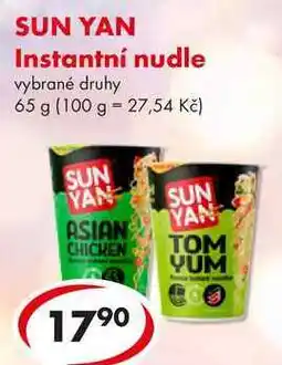 CBA SUN YAN Instantní nudle, 65 g nabídka