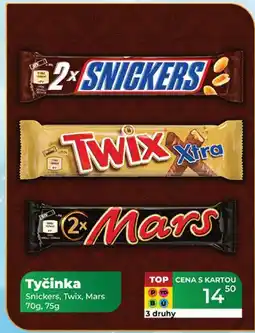 Tamda Foods Tyčinka Snickers, Twix, Mars 70g, 75g nabídka