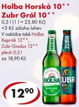 CBA Holba Horská 10, 0,5 l nabídka