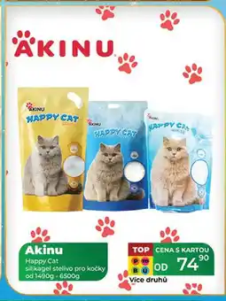 Tamda Foods Akinu Happy Cat silikagel stelivo pro kočky od 1490g - 6500g nabídka