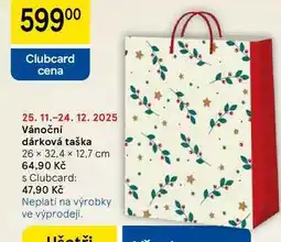 Tesco Vánoční dárková taška, 26 x 32,4 x 12.7 cm nabídka