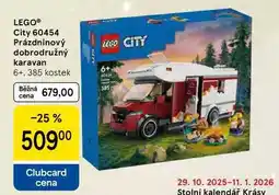 Tesco LEGO City 60454 Prázdninový dobrodružný karavan LEGO CITY 6+, 385 kostek nabídka