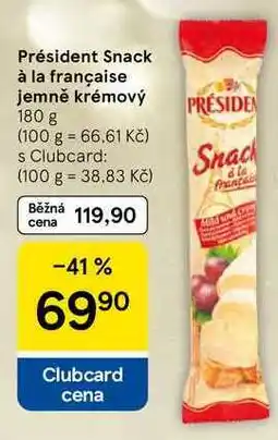 Tesco Président Snack à la française jemně krémový, 180 g nabídka