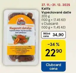 Tesco Kalifa Vypeckované datle, 200 g nabídka