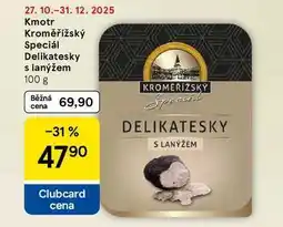 Tesco Kmotr Kroměřížský Speciál Delikatesky s lanýžem, 100 g nabídka