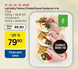 Tesco Lahůdky Palma Chlebíčkové šunkové trio, 279 g nabídka