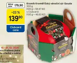 Tesco Kromík Kroměřížský vánoční sýr Gouda, 300 g nabídka