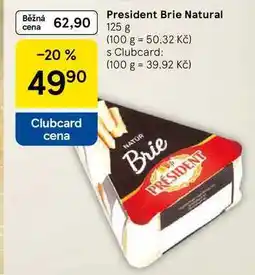 Tesco President Brie Natural, 125 g nabídka