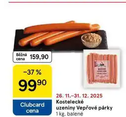 Tesco Kostelecké uzeniny Vepřové párky, 1 kg nabídka