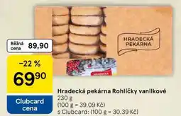Tesco Hradecká pekárna Rohlíčky vanilkové, 230 g nabídka