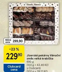 Tesco Jizerské pekárny Vánoční směs velká krabička, 690 g nabídka