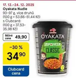 Tesco Oyakata Nudle, 93-97 g, více druhů nabídka